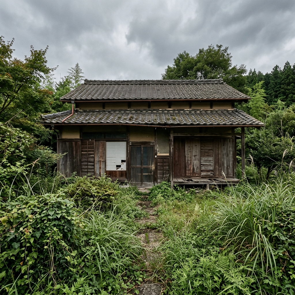 雑草が生い茂り放置された空き家のリスク